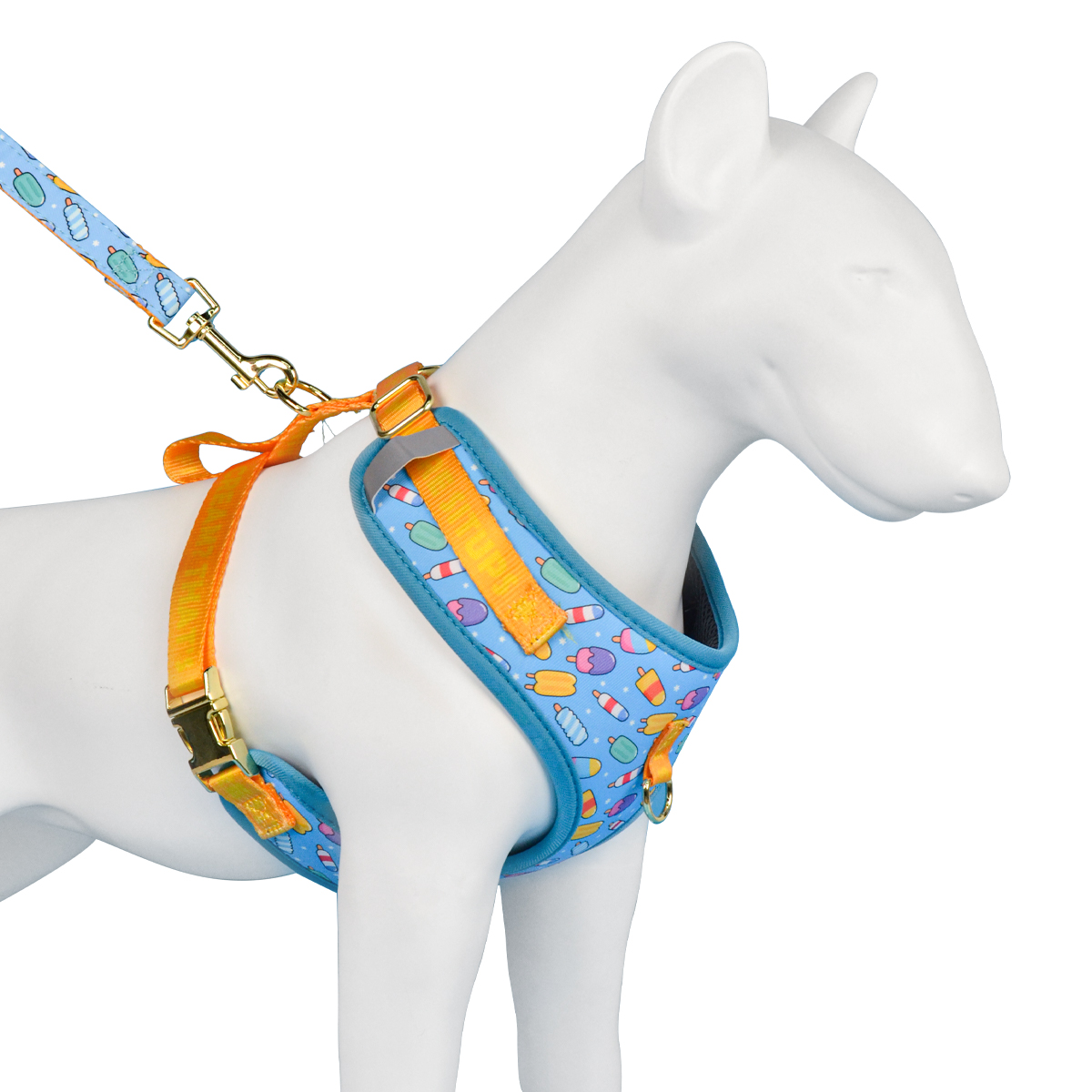 MIDEPET Drop Shipping Accept Cute Design Adjustable Small Luxury Designer Pet Dog Harness And Leash Set For Small Medium Dogs