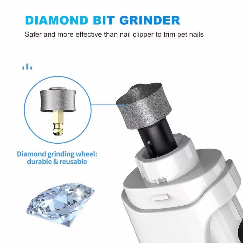 2 In 1 Factory Direct Sale Electric Pet Nail Grinder Dog Nail Scissors Rechargeable Pet Trimmer Electric Pet Grinder On Sale