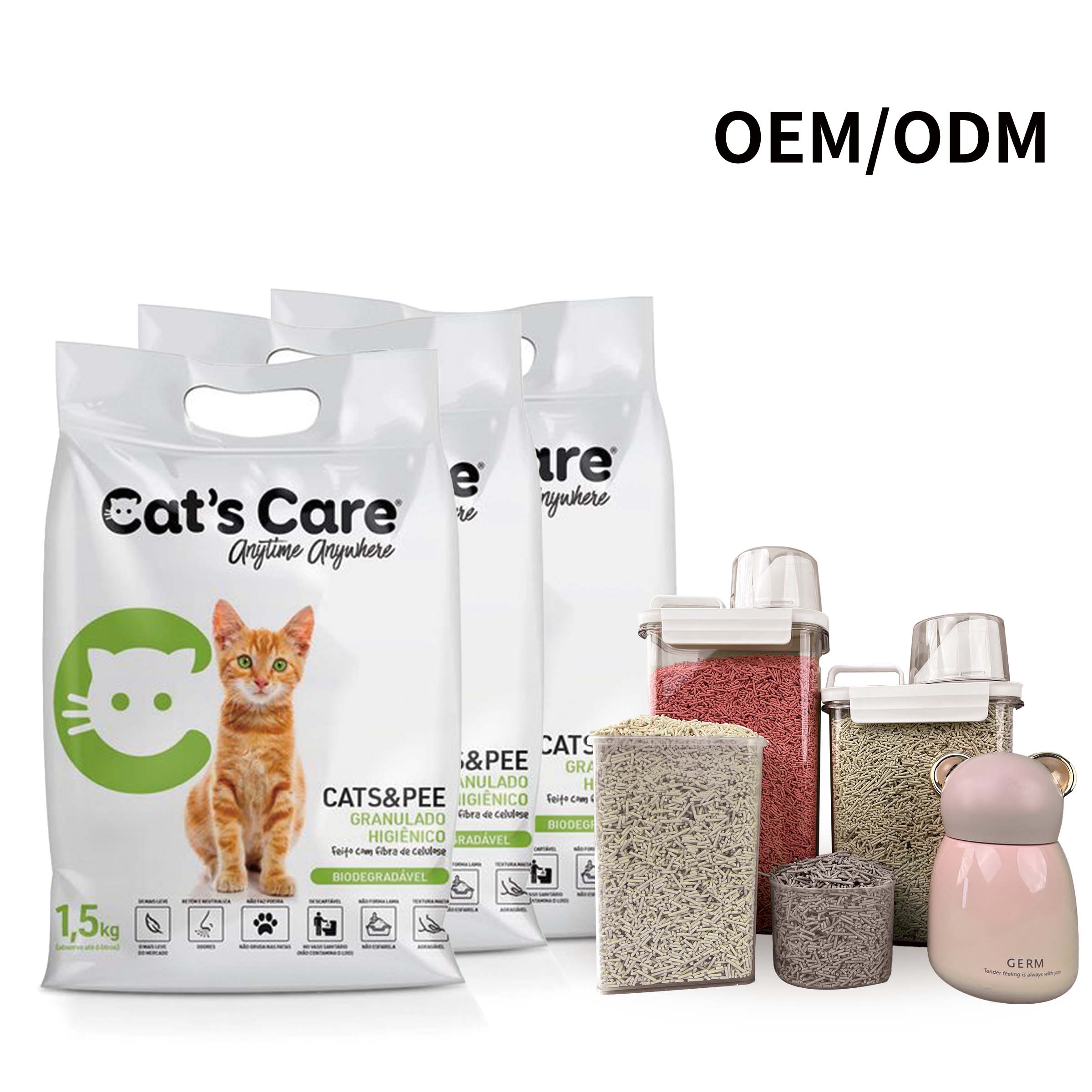 Wholesale factory cat litter Tofu Cat Litter Sand 6L Plant Degradable in Stock with 5 Flavors