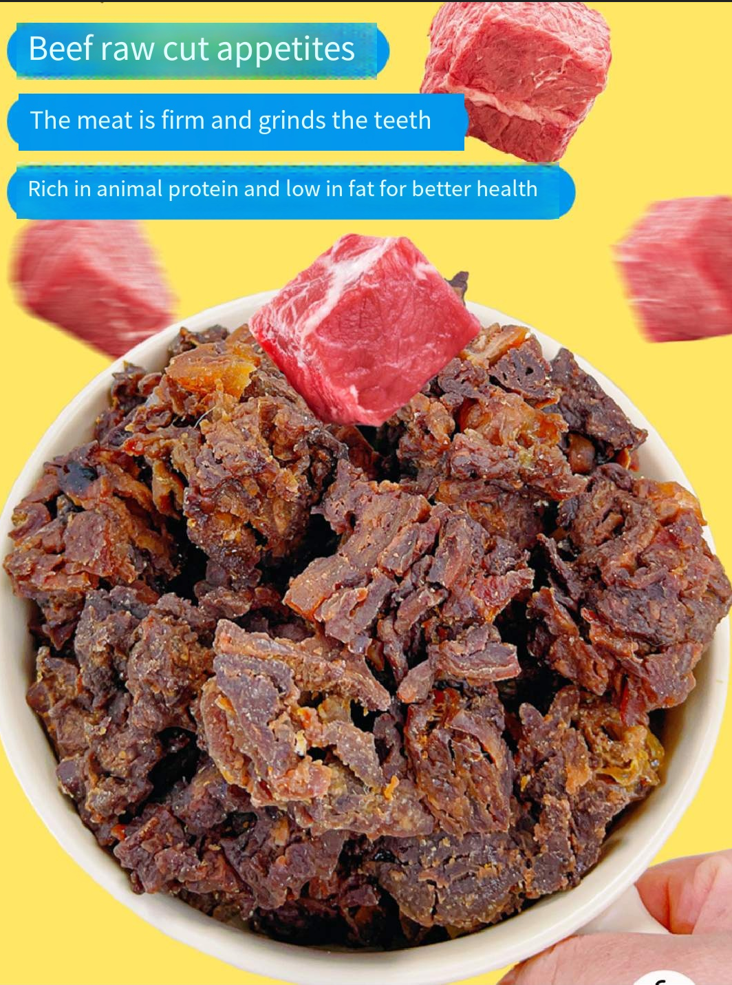 High-protein beef snacks for pet dogs are easy to digest and absorb and replenish energy