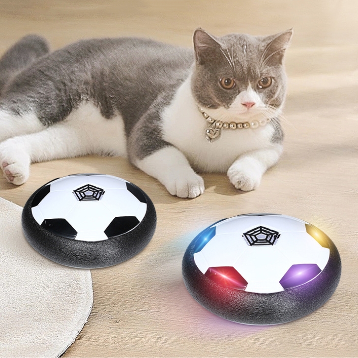 Wholesale Pet Interactive Toy Floating Electric Lighting Moving Soccer Toy With Wheels