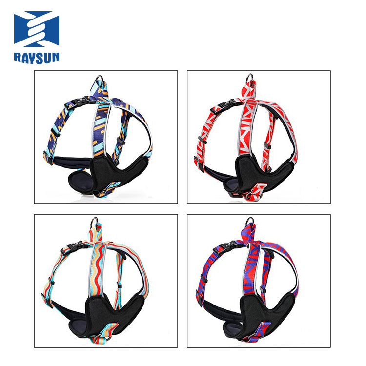 No Pull Custom Dog Harness Set Popular Easy Walk Pet Harness Walking Reflective Dog Collar Vest Chest