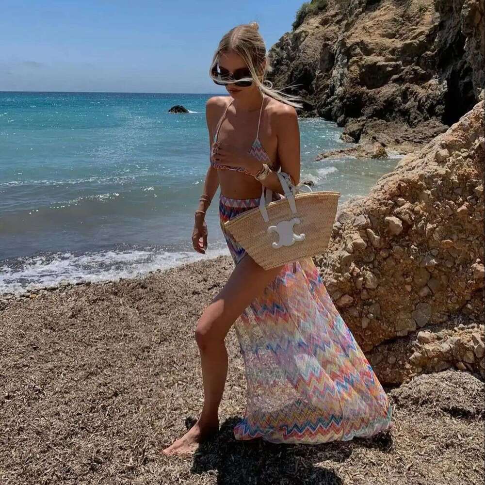 2024 3Pack Swimsuit With Cover Up Pants Swimwear Women Knot Bathing Suit Bandage Bikini Set Swimming Suits Biquini