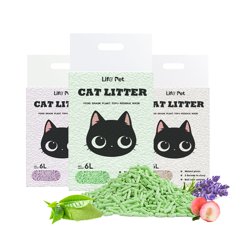 2024 Premium Organic Tofu Litter Cat Litter Food Grade Plant Tofu Soya Residue Made