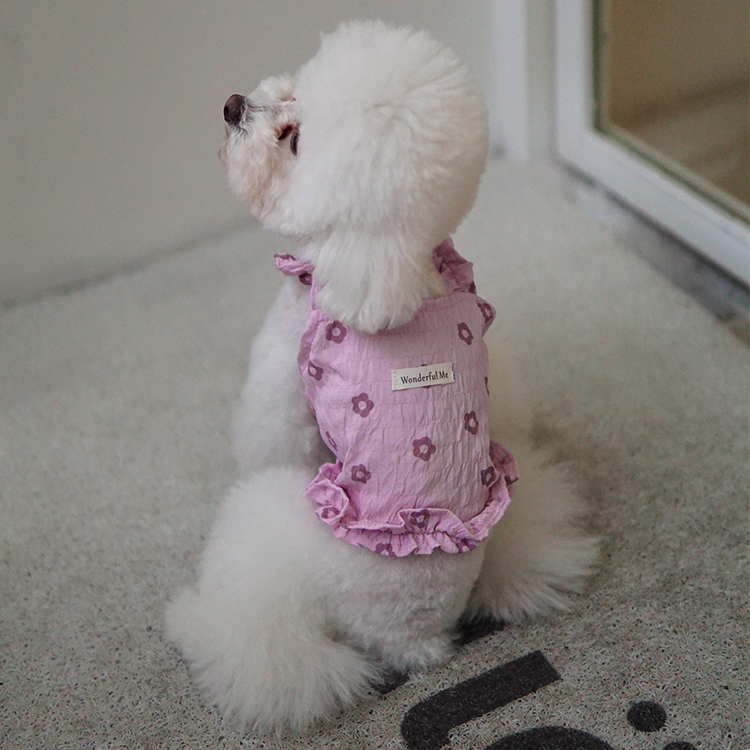 2022 Hot Selling Multi-Color Comfortable Custom Logo Small Floral Dog Harness
