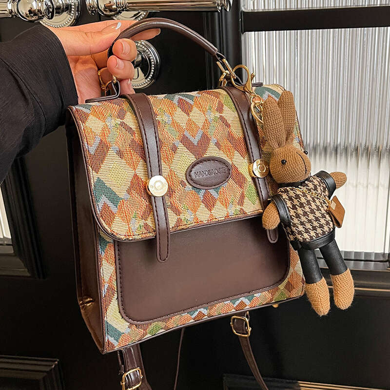 High end niche backpack women 2024 new fashionable crossbody bag for women, stylish and versatile, single shoulder hand