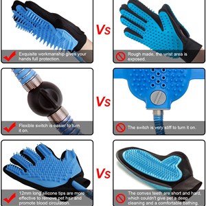 Hot Sale Five Fingers Hair Removal Silicone Brush Pet Massage Shower Bath Cleaning Pet Grooming Gloves for Cats Dogs