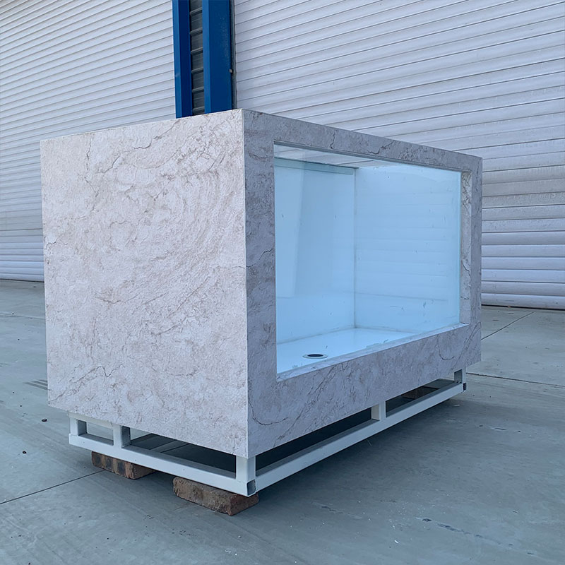 indoor large glass window cheap prices fiberglass frp fish tank water commercial filter pump aquarium koi fish tank