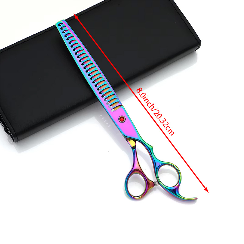 Professional 8-Inch Stainless Steel Pet Grooming Scissors Japan 440C Steel for Cutting Fish Bone Beautiful Purpose