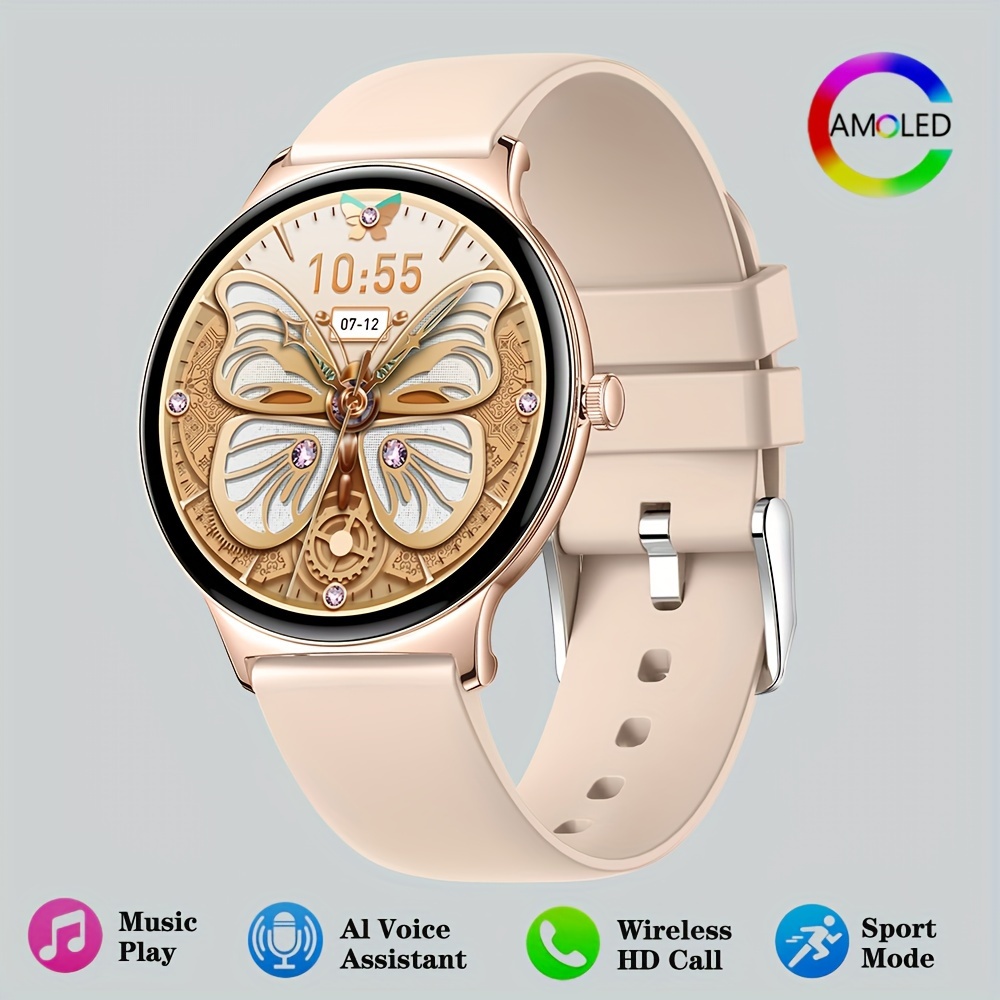 Smartwatch ultra mince avec écran AMOLED complet de 3,63 cm à 3,63 cm, tracker d'activité de fitness avec podomètre et plusieurs modes d'exercice