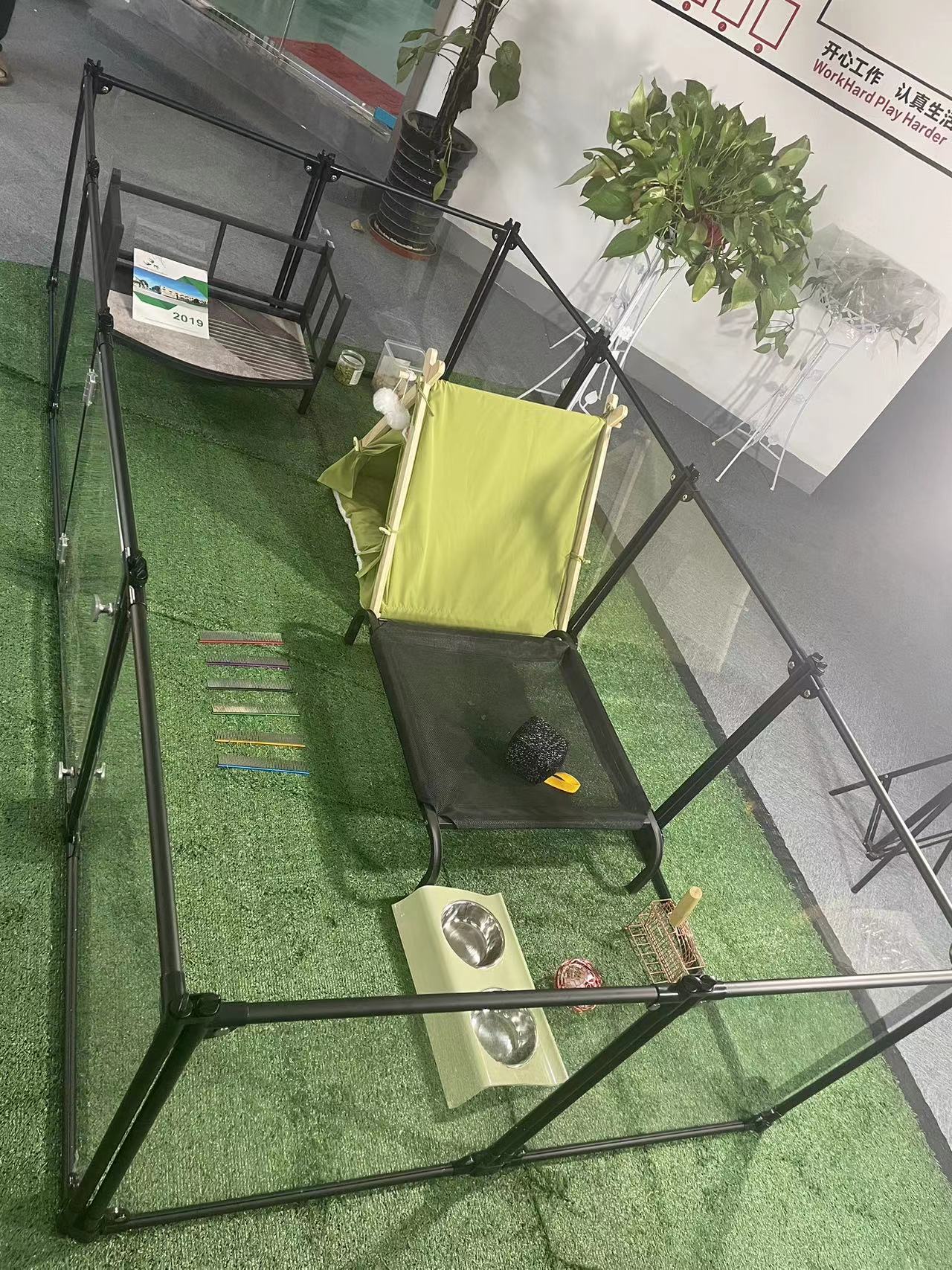 Portable Pet Playpen 6/8/10/12 Pcs DIY Transparent Foldable Yard Pet Fence Cage Indoor Pet Dog Playpen