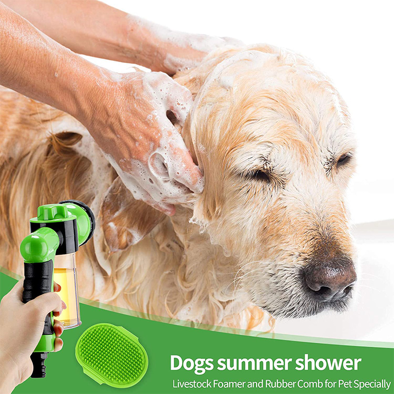 Pet Wash Bath Rubber Brush Water Sprayer Scrubber Tool Dog Cleaning Comb Spray Foamer Wash Bath Shower Massage Dog Accessories