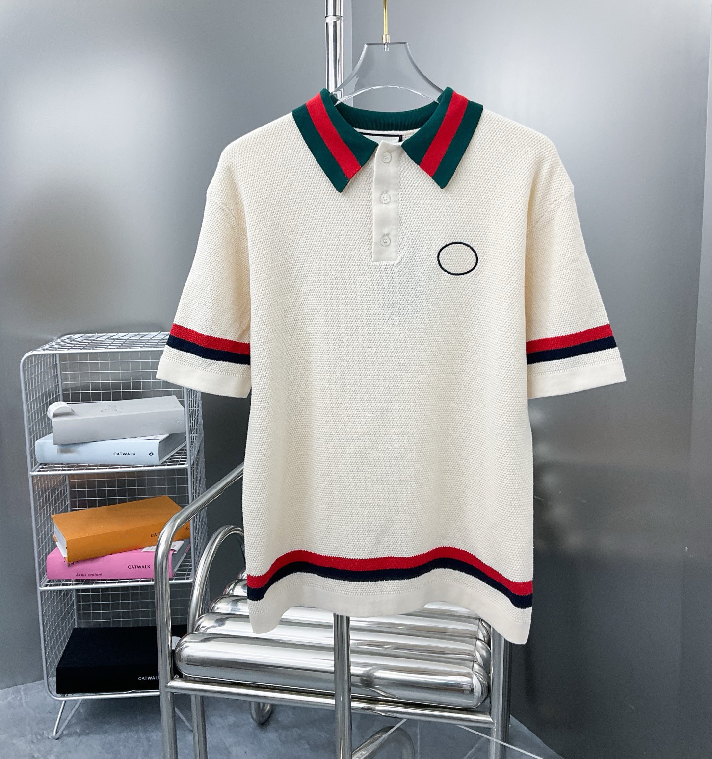 mens tshirts round neck embroidered and printed polar style summer wear with street pure cotton t-shirts g323t