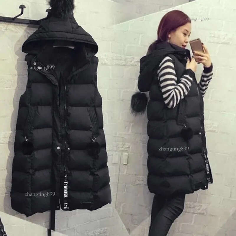 Women's Vests 2024 Women Plus Size Hoodie Waistcoat Vest Loose Long Gilet Jacket Coat Autumn And Winter Women's Sleeveless Outwear