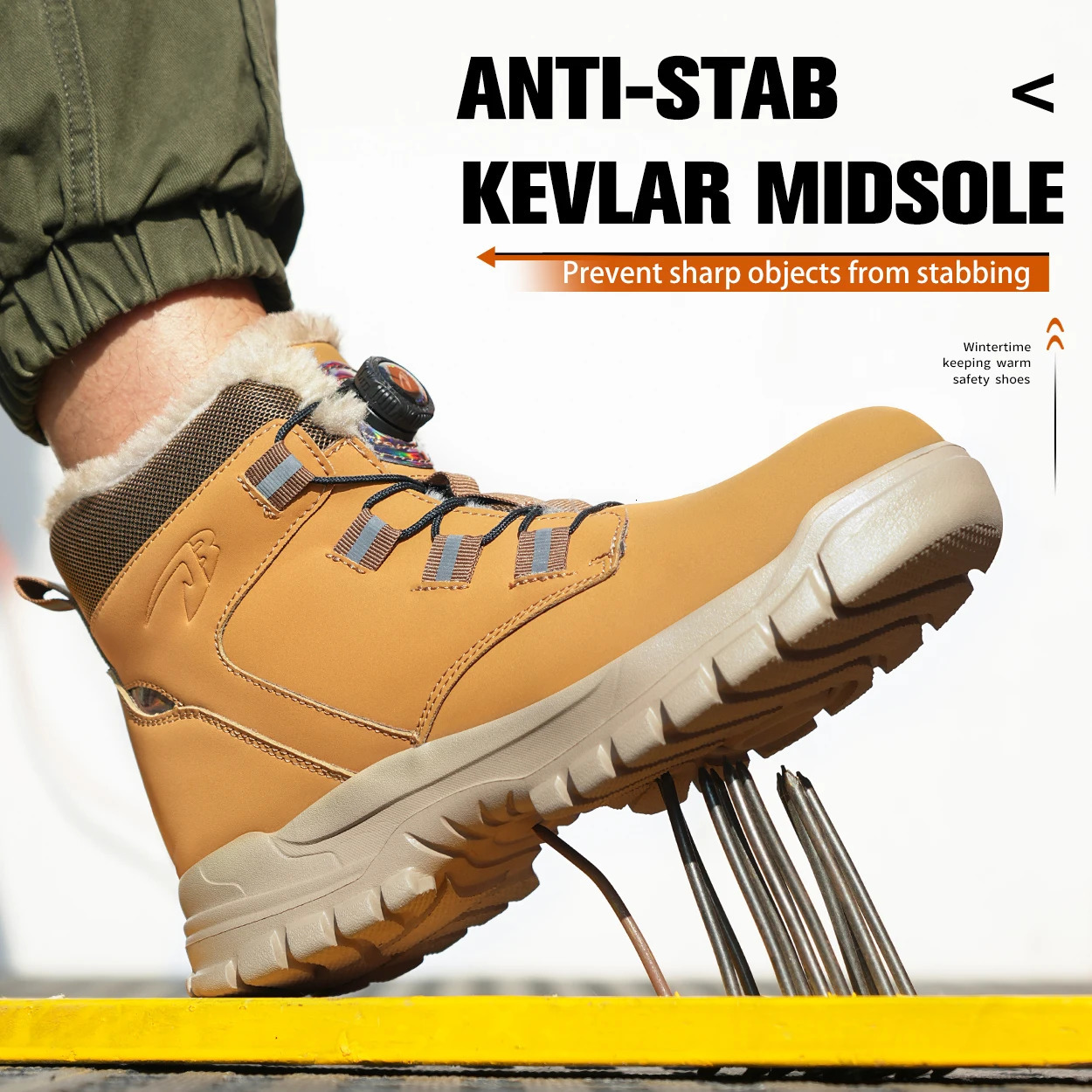 Autumn Winter Work Safety Boots Men Steel Toe Shoes Waterproof Lightweight Protective Safety Shoes Men Footwear Size 47 48 241114