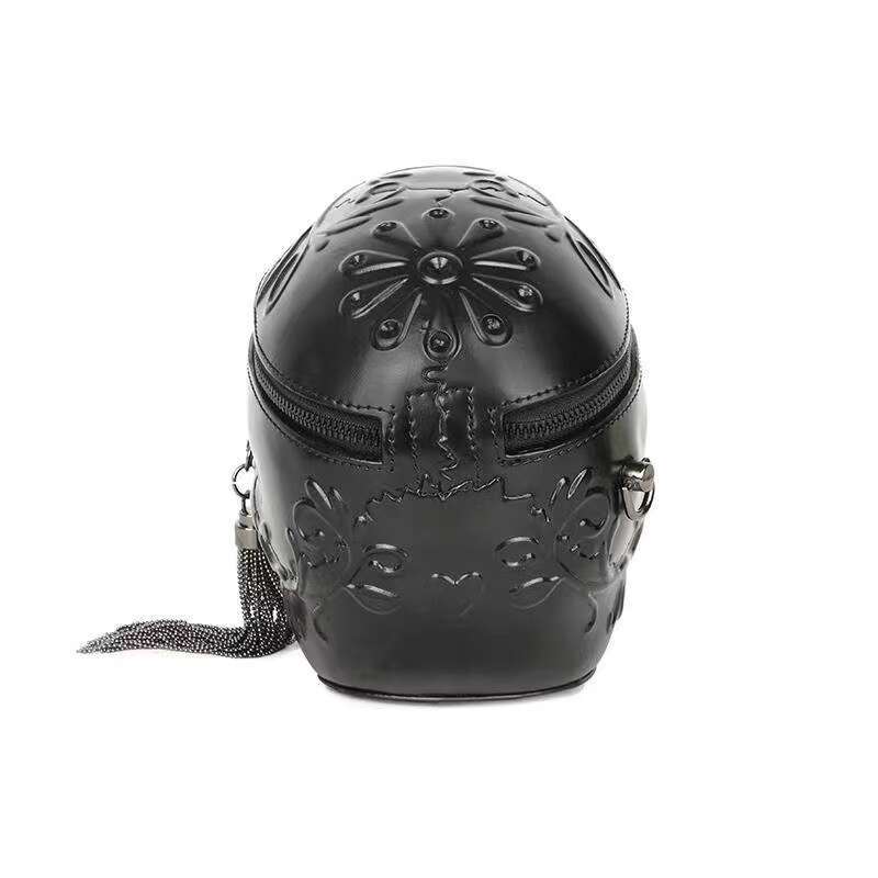 2025 new dark skull funny Halloween style women's tassel shoulder crossbody bag