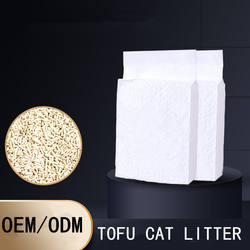 Manufacturers sell tofu cat litter Deodorizing cat litter dust-free green tea lavender toilet flushable tofu cat litter