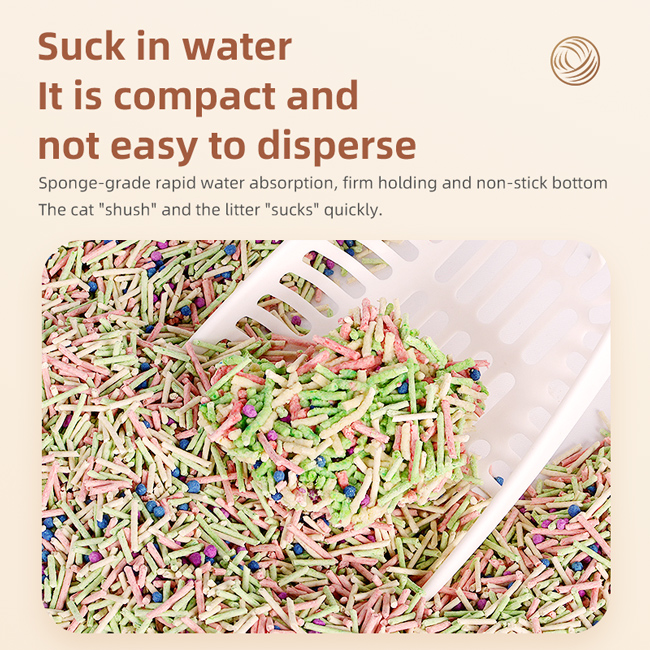 Wholesale Sanitary Sand Rainbow Multiple Color Tofu Cat Litter