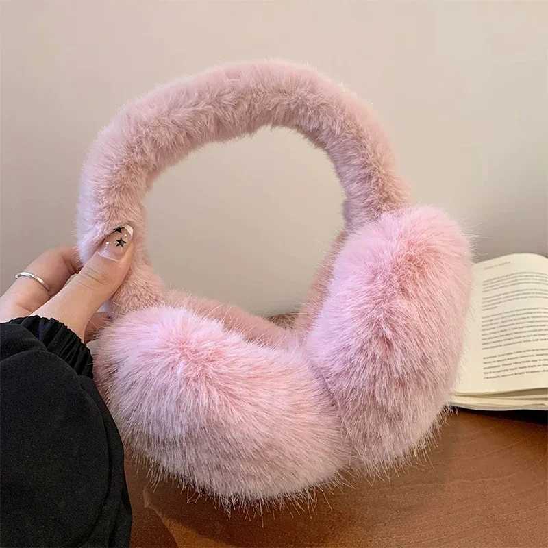 Blue fur faux mink earmuffs for womens winter plush earmuffs warm cycling skiing cold earmuffs sweet girl full matching earmuffs W241126