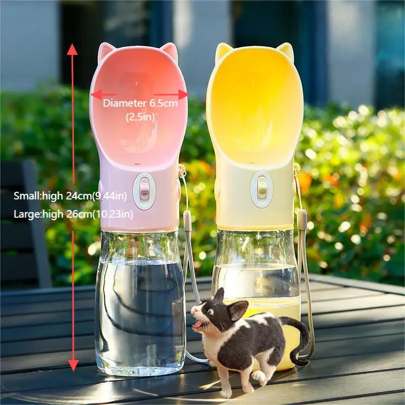 free shipping Portable Dog Water Bottle For Small Large Dogs Cat Outdoor Leakproof Walking Drinking Bowls Chihuahua French Bulldog Supplies 241125