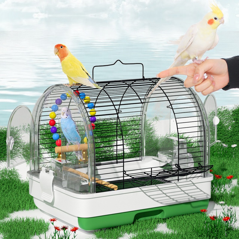 New Design Outdoor Bird Cage Portable Bird Cage Carry Small Budgie with Handle