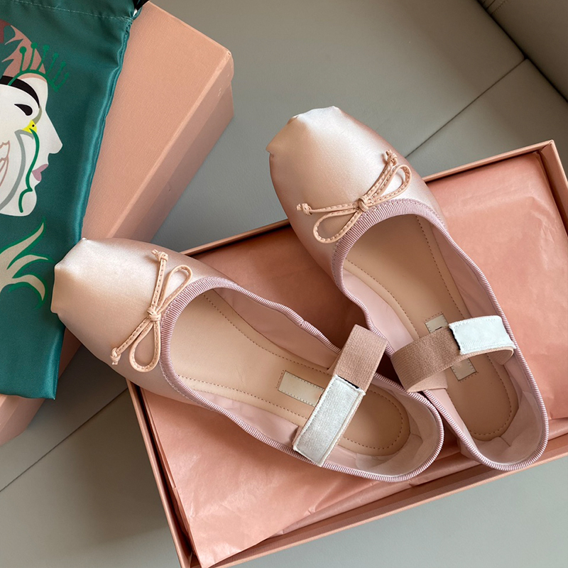 Designer Shoes Mary Jane Ballet flat shoes Flat Sandals women's luxury Brand Leather factory footwear with box