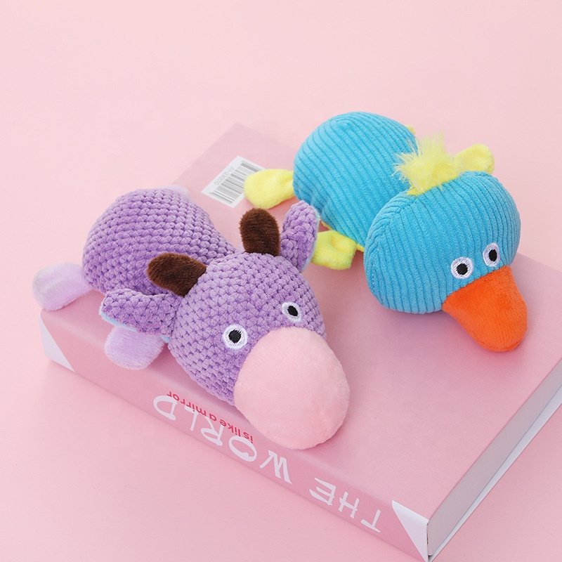 Pet Dog Squeaky Toy for Dogs Chewing Plush Toy simulation Interactive Pet Sound Grinding Teeth Bite Resistant Plush Sleeping Dog