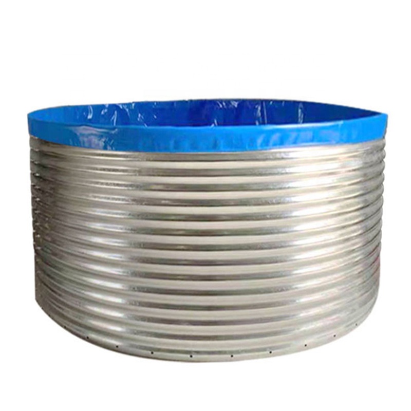 Galvanized canvas pond Large agricultural storage pond High density aquaculture pvc tarpaulin fish tank farming