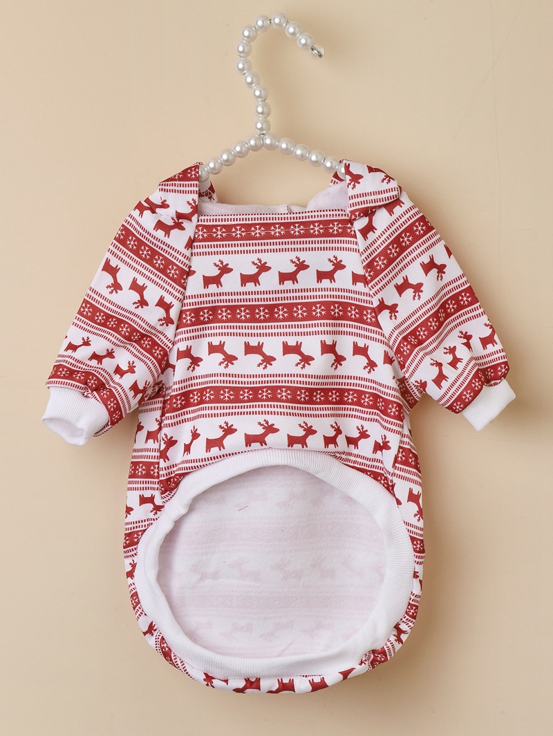 Dog Christmas Hoodies Soft Dog Clothes with Christmas Tree Design Sweatshirts Dog Costumes