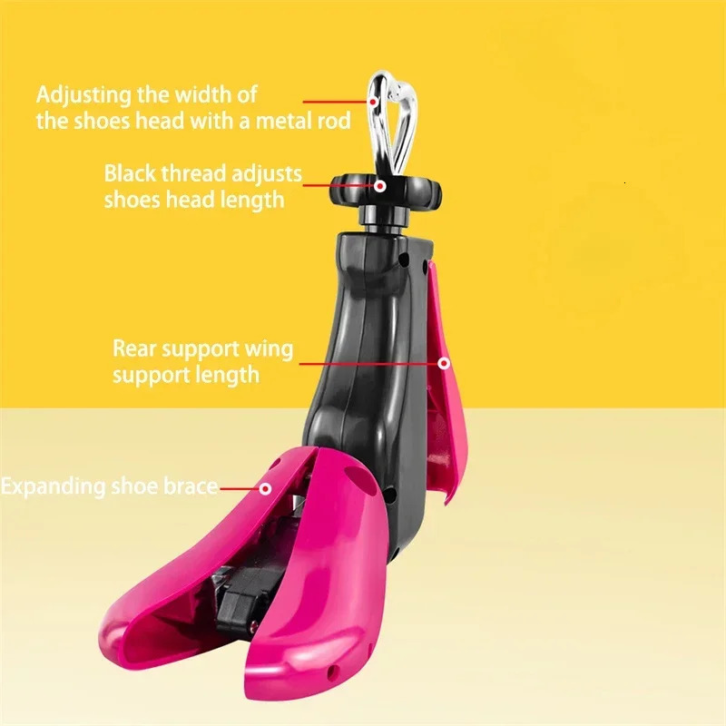 1 piece of unisex adjustable length wide flat high-heeled shoes stretch shoe tree portable shoe shaped stretch shoe holder 241126