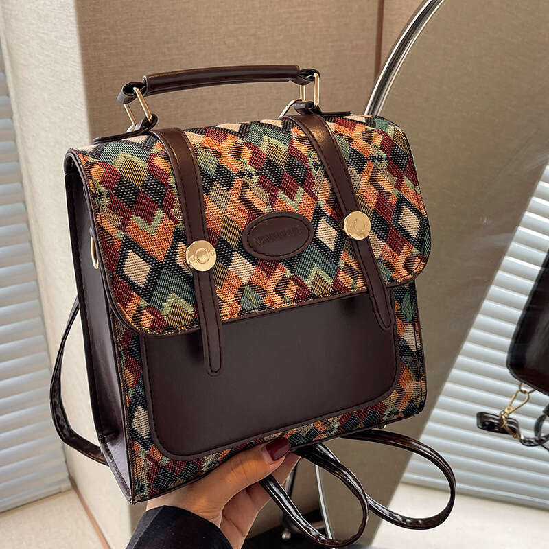 High end niche backpack women 2024 new fashionable crossbody bag for women, stylish and versatile, single shoulder hand