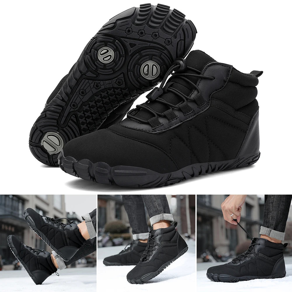 Womens mens barefoot shoes anti slip warm line winter shoes comfortable snow boots soft outdoor sports shoes camping backpacks 241126