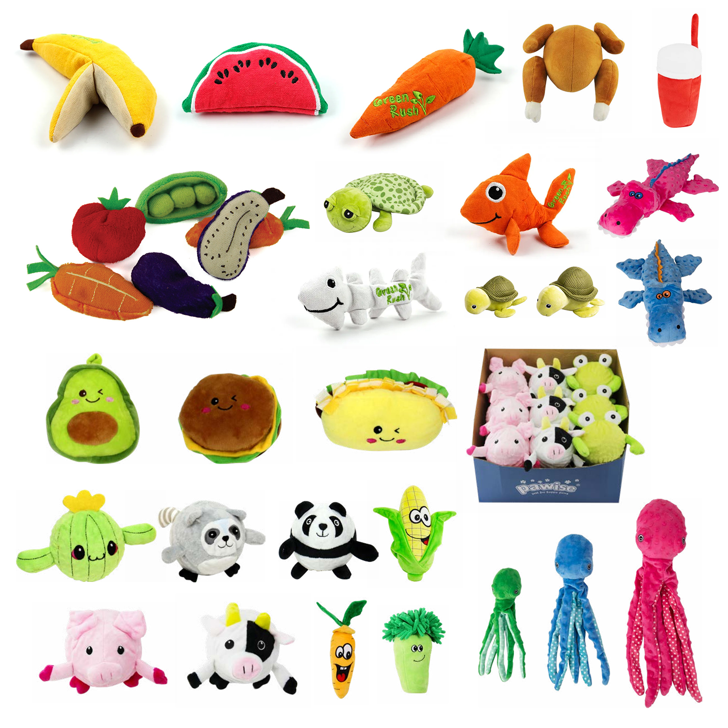 Best quality little modern shop plastic latex plush chew toys animal sound scratch large dog cat product pet toy for chewing