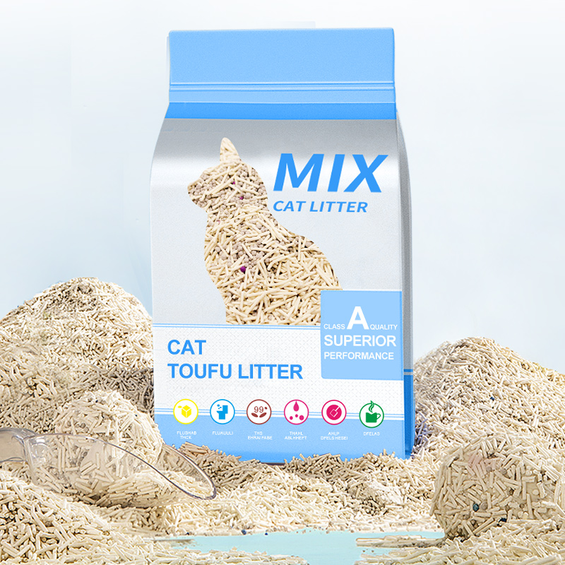 OEM biodegradable arena para gatos de tofu bentonita arena para gatos al por mayor