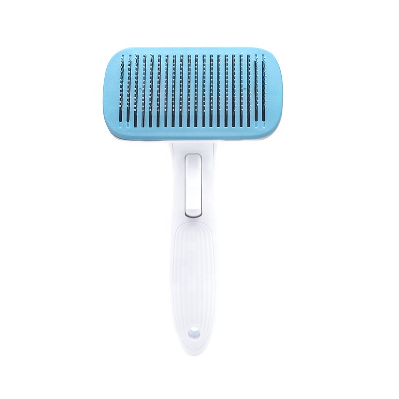 Wholesale custom trendy pet hair grooming self cleaning dog massage pet comb