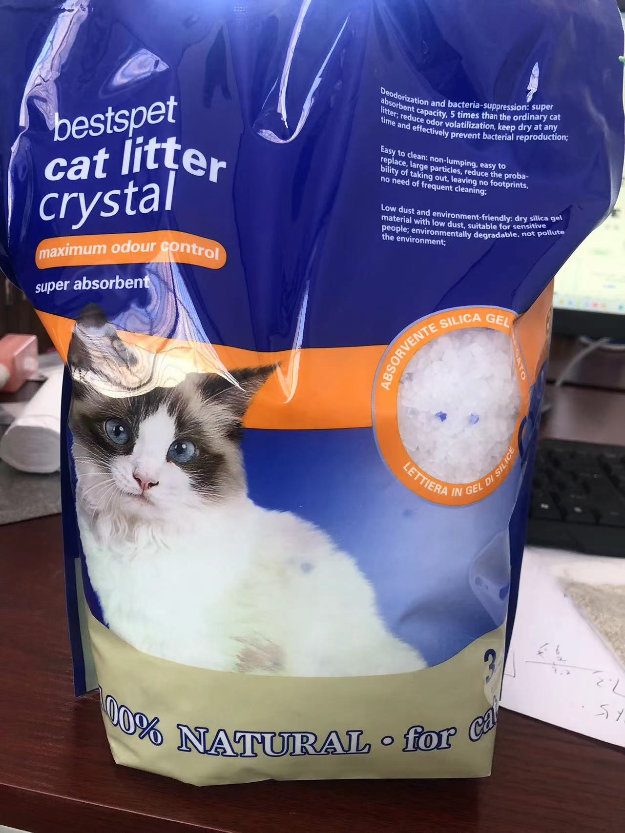 Wholesale Of New Features non-agglomeration silica gel cat litter crystal for pets crystal cat litter