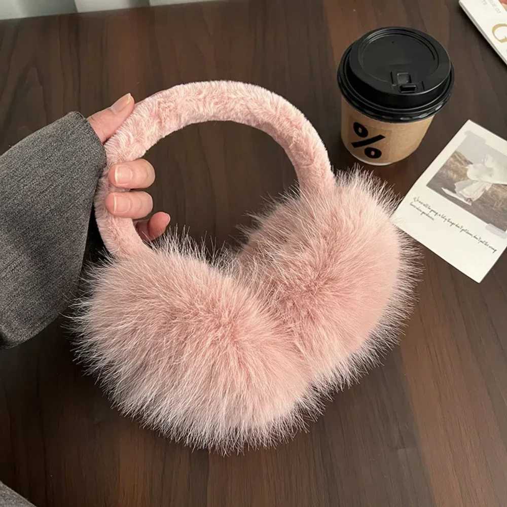 Fluffy Cosy Earmuffs Plush Soft Ear Warmer Faux Rabbit Fur Hang Ear Cover Warm Winter Ear Muffs Unisex Adult Ear Warmer FoldXJ241126