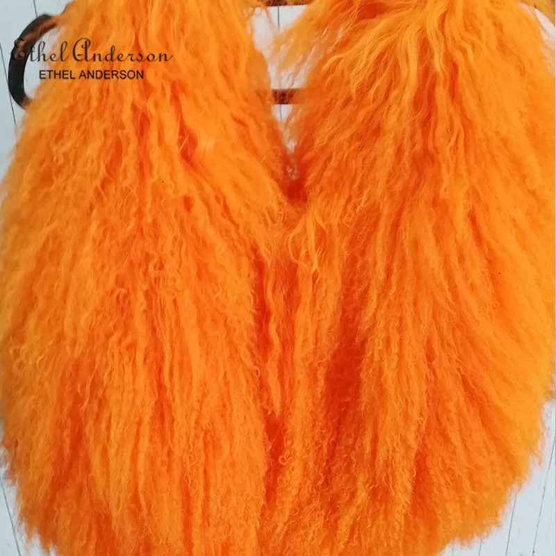 Ethel Anderson Womens Real Mongolia Fur Handbags Lamb Bag Manmade Shoulder Lady Simple Style Hand Bags 241125