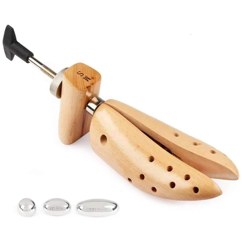 Adjustable shape sole extender wooden shoe support wide lacquer oak Ensanchadores De Calzado extender De Zapatos 241126