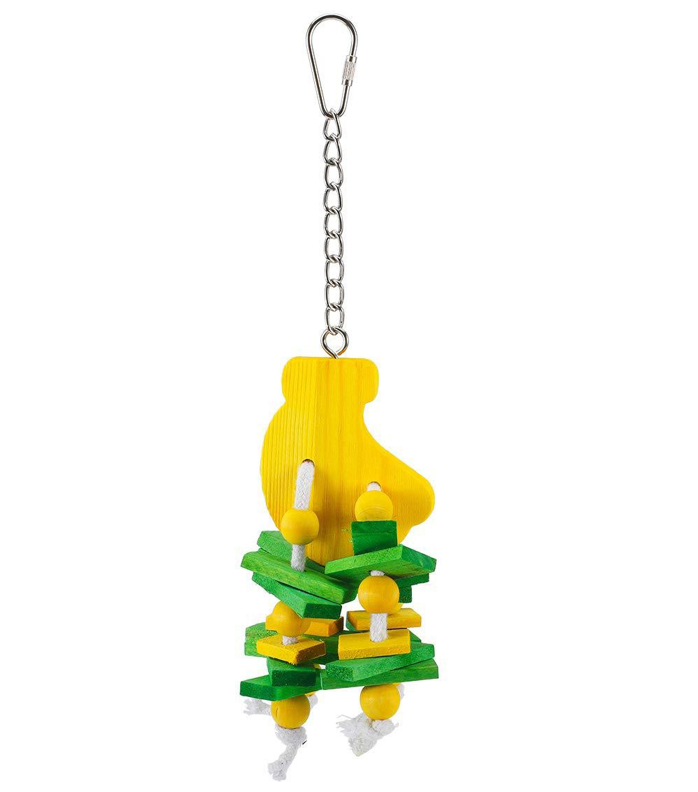 Multicolored Wooden Blocks Flying Pet Bird Chew Toy for Bird Toy Parrot Parts