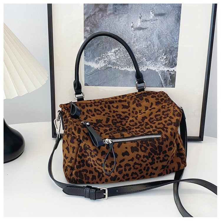 Leopard Print For Women, Large Capacity New Autumn Winter Versatile Crossbody Bag, Casual And Popular Commuting Bag Designer Bags Handbags Women