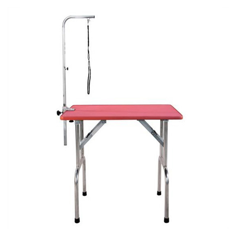 Professional Grade Foldable pet grooming table with arm loop noose adjustable folding cat trimming table