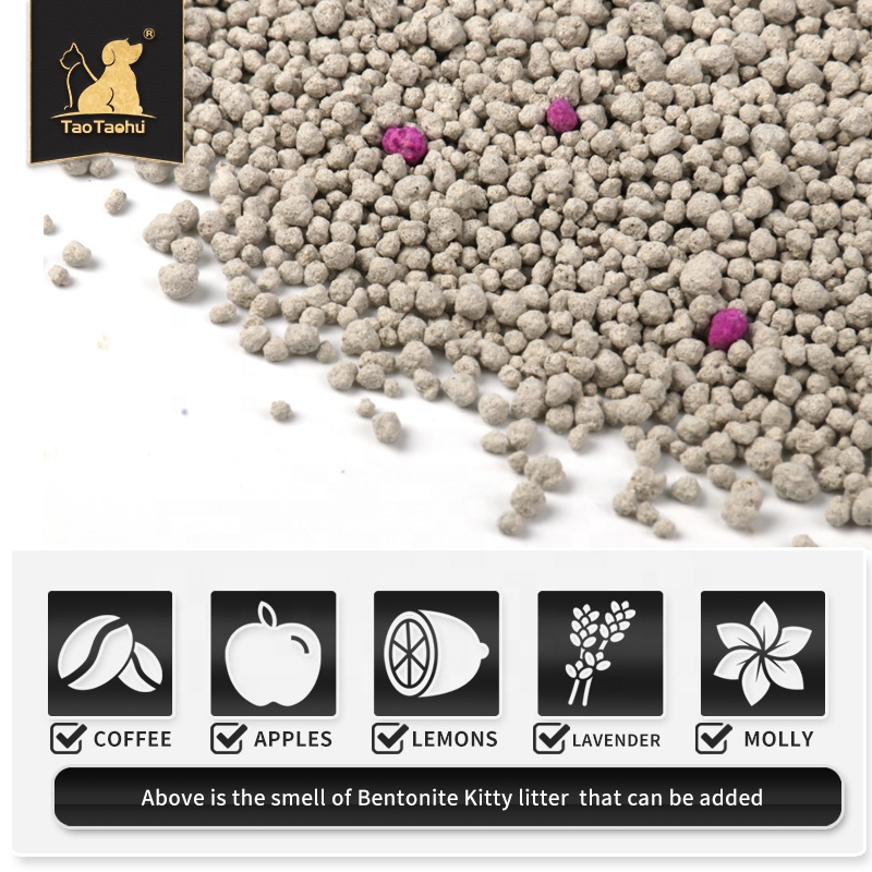 China factory wholesale price Bentonite clay cat litter sand strong clumping dust free Odor Control Best Clean ball shape sand