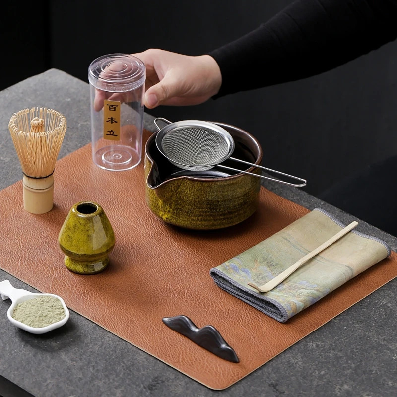 7pcs 4pcs Japanese Matcha Set Handmade Home Easy Clean Bowl Bamboo Whisk Teaspoon Tea Sets Tea Making Tools Accessories Ceremony 241125