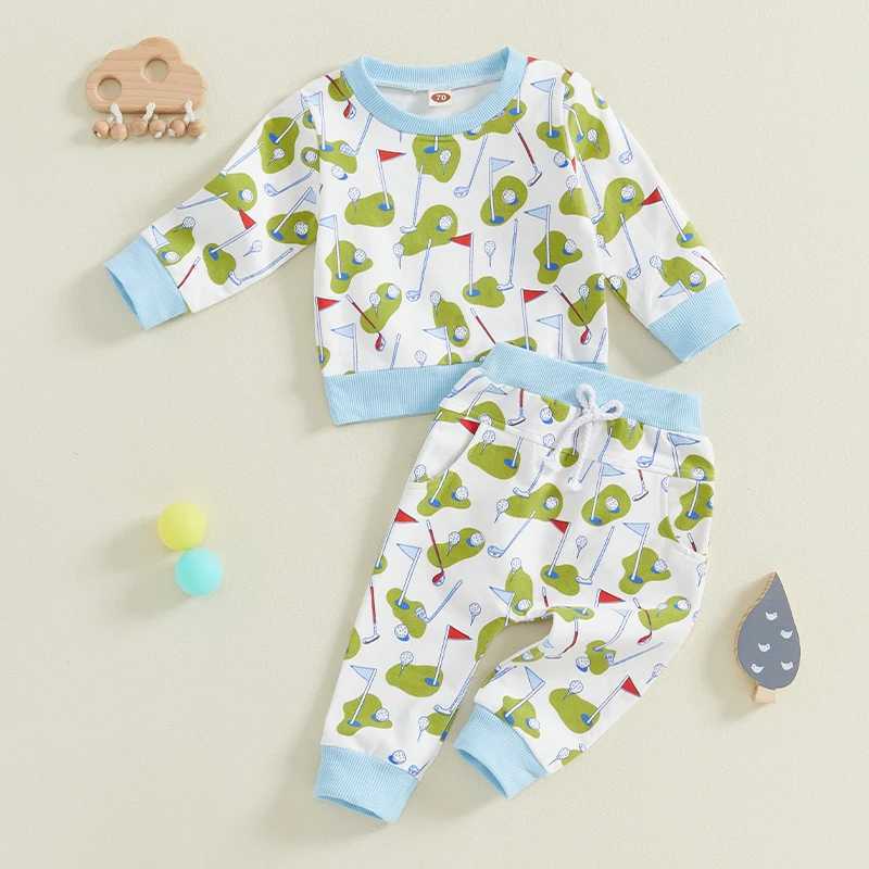 Clothing Sets Boys 2-Piece Set Dinosaur Print Hoodie with Matching Jogger Pants for Boys Casual Fall Outfit for Kids H241126
