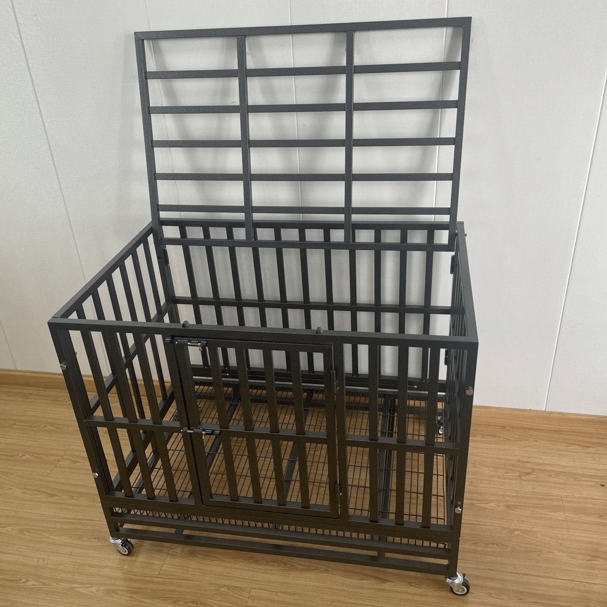 iron fence Iron Metal Design square plush dog cage pet kennel with cushion toilet gabbia per cani large outdoor pet cages dog kennel Pet Cages & House