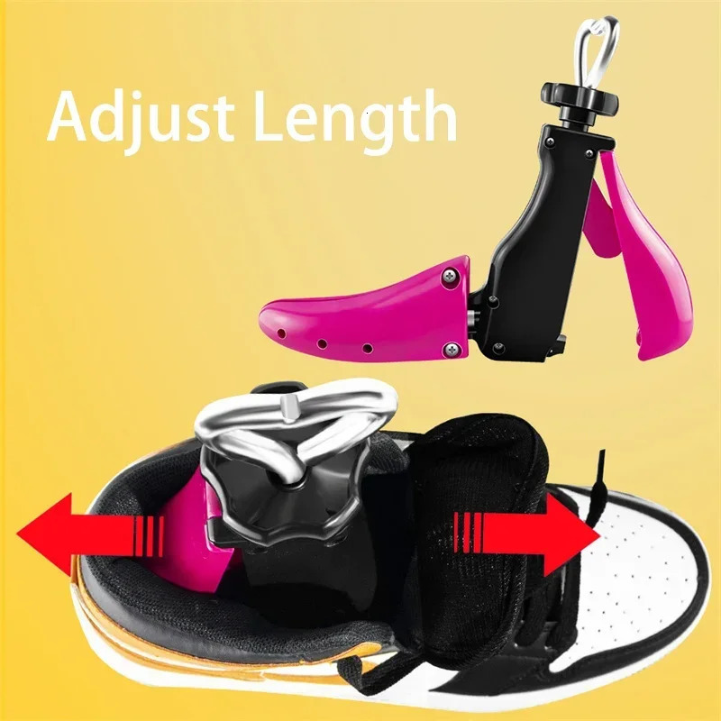 1 piece of unisex adjustable length wide flat high-heeled shoes stretch shoe tree portable shoe shaped stretch shoe holder 241126