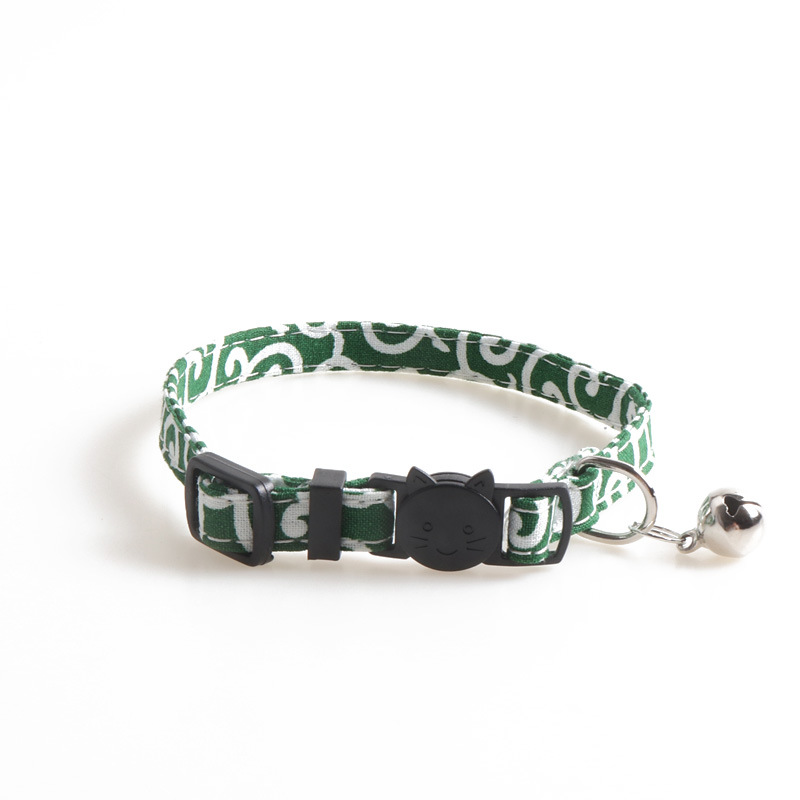 Fashionable Small Size Cat Collar with Bow Tie and Animal Pattern Personalized Cat Head Buckle for Stylish Pets