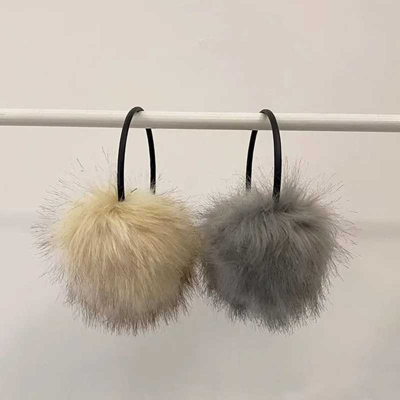 Faux Fur Earmuffs Winter Warm Earm Muffs Haiand Windproof Ear Wr Plush Earplugs Cold Protection Y2k Woman Ear CoverXJ241126