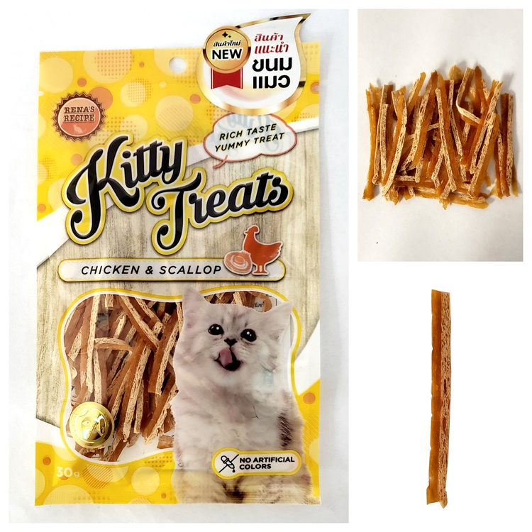 Good Taste For Rena's Recipe Chicken And Scallop Cat Food Snack Treats Thailand Brand